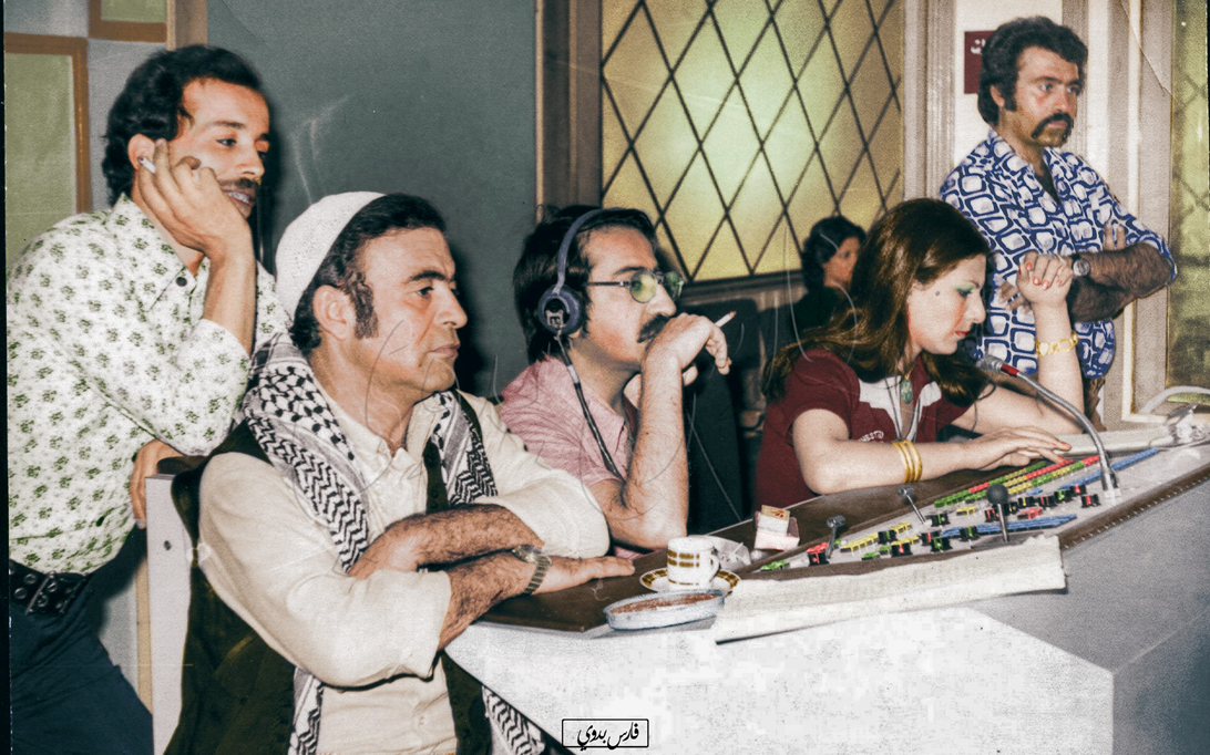 صور تاريخية ملونة - دريد لحام ومحمد العقاد خلف الكواليس