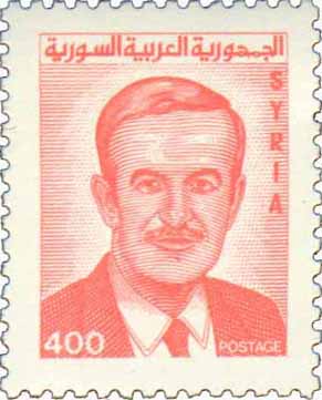 التاريخ السوري المعاصر - طوابع سورية 1990 - الرئيس حافظ الأسد -بريد عادي