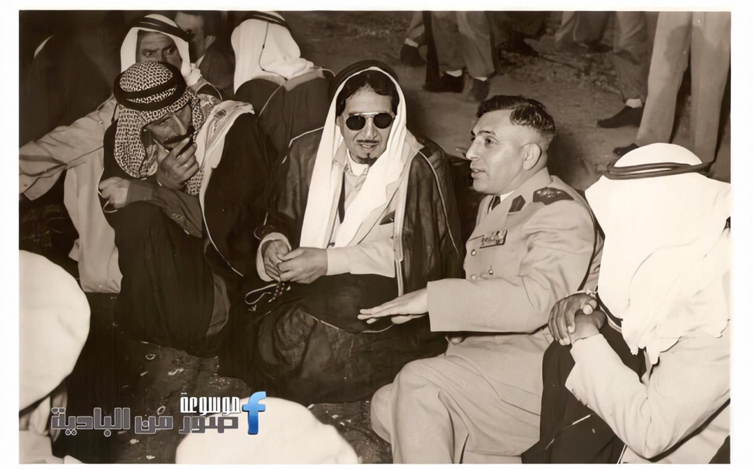 أديب الشيشكلي ومجحم بن مهيد عام 1951