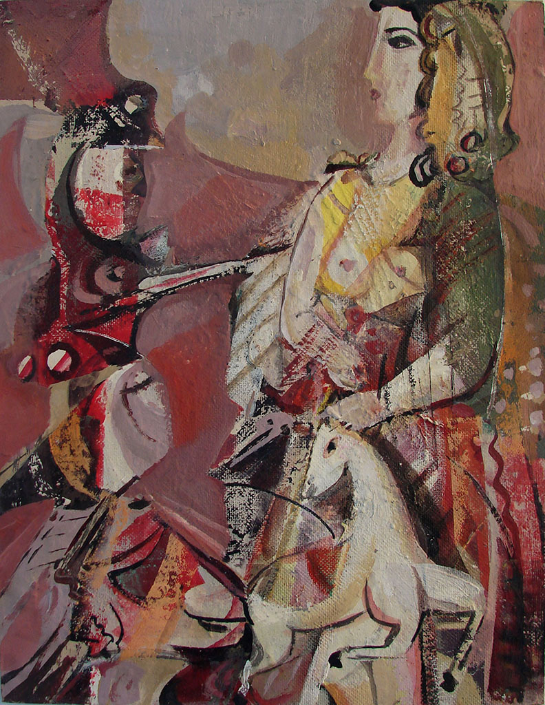 التاريخ السوري المعاصر - لوحة من وحي تدمر للفنان أحمد مادون (33)