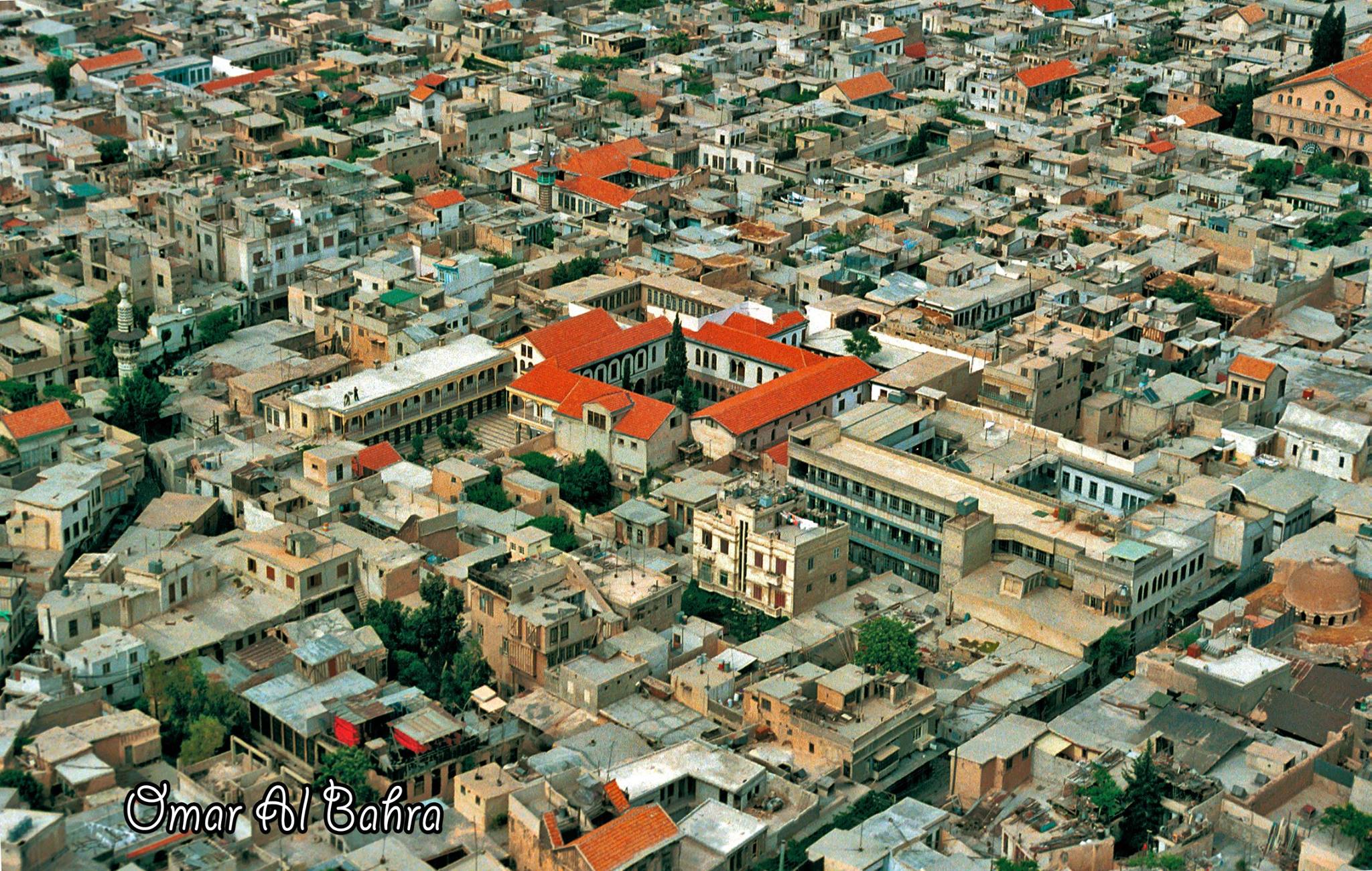 دمشق القديمة - مكتب عنبر وكنيسة المريمية عام 1993