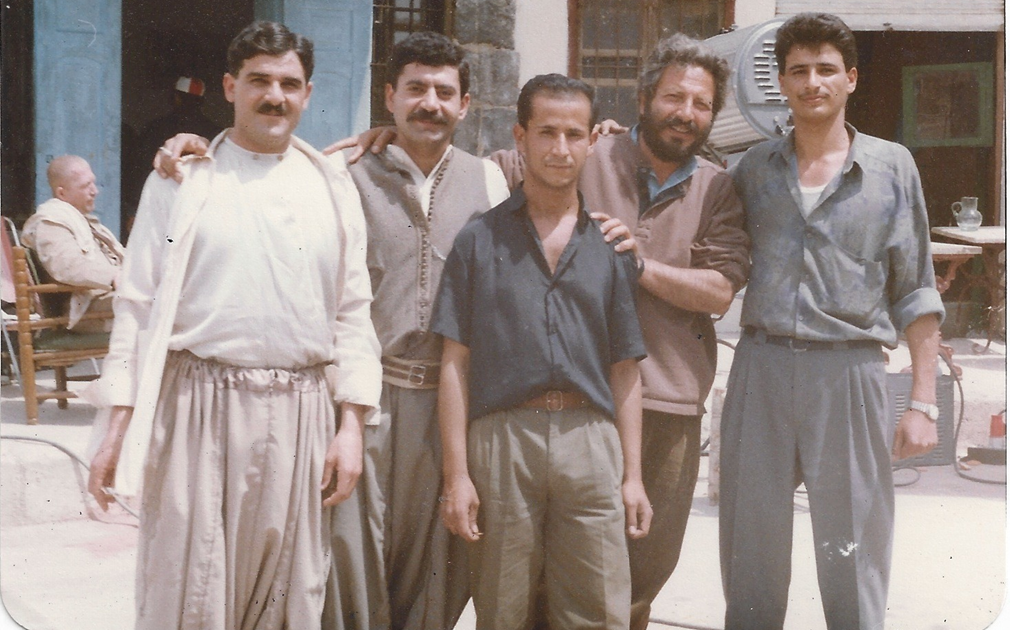 فارس الحلو وماهر صليبي مع المخرج محمد ملص عام 1991م