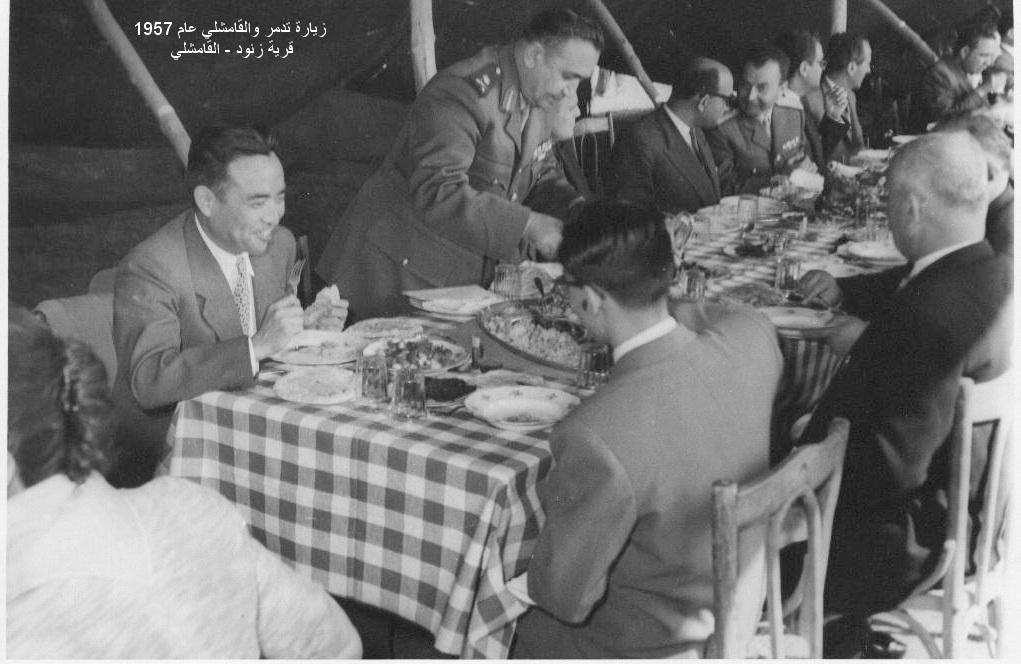 زيارة شكري القوتلي إلى تدمر والقامشلي عام 1957