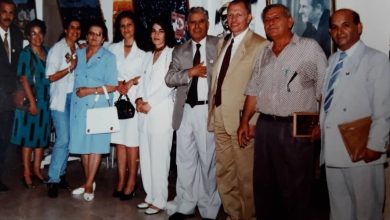 سلمان البدعيش وفؤاد حمزة مع بعض قيادات الهلال الأحمر من دمشق والسويداء عام 1996