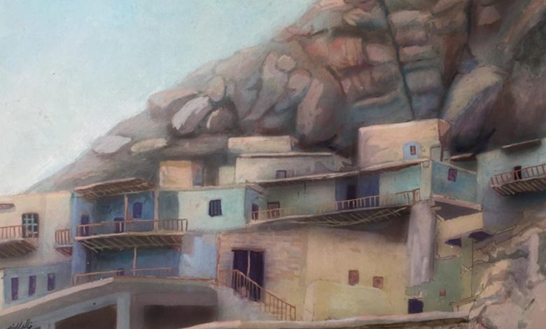 قرية معلولا .. لوحة للفنان خالد الأسود (3)