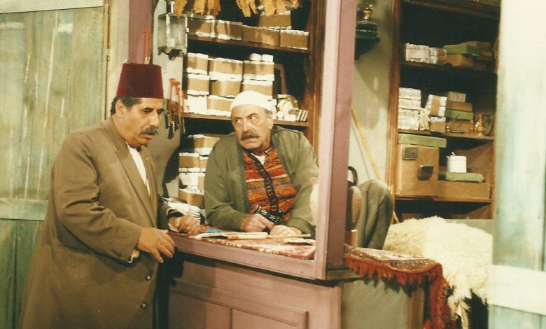 رفيق سبيعي وعدنان بركات في مسلسل أيام شامية عام 1992