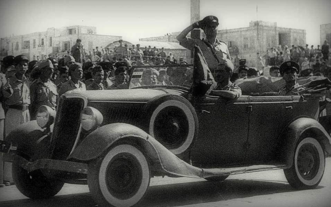 بهيج كلاس في استعراض الاحتفال بالجلاء عام 1946م