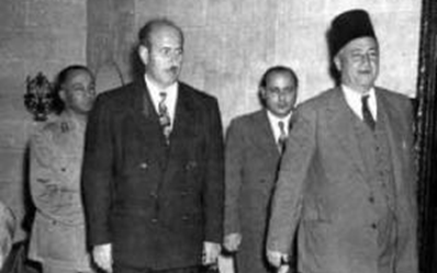 سعيد الغزي ووزير الدفاع رشاد برمدا عام 1956