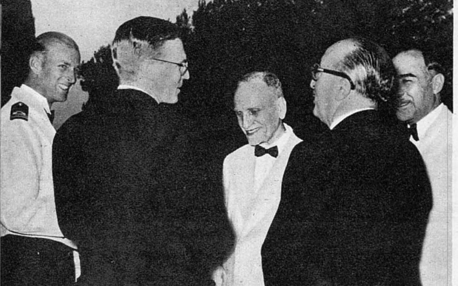 هاشم الأتاسي والدوق فيليب في دمشق 1950