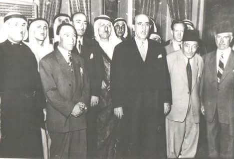 شكري القوتلي في سلمية عام 1946