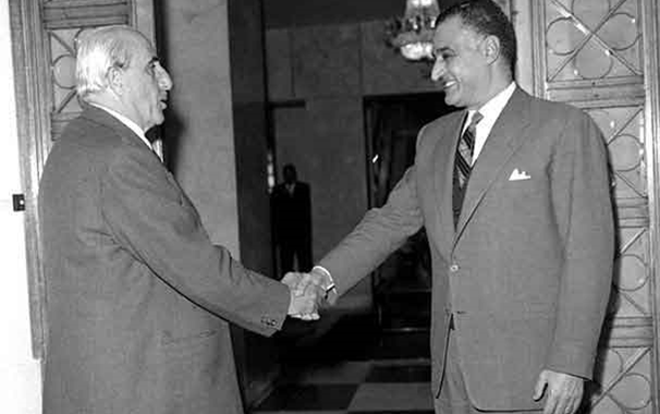 اجتماع شكري القوتلي مع جمال عبد الناصر 1961 (2)