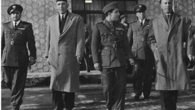 ملك العراق فيصل الثاني في مطار المزة عام 1954 (2)
