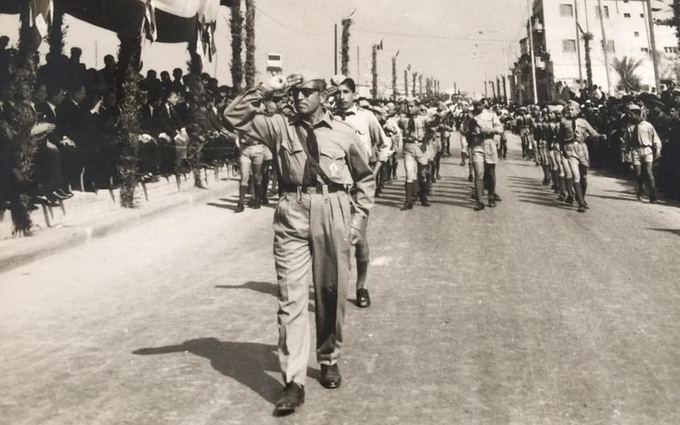 كشاف ثانوية الكلية الوطنية في اللاذقية في احتفال عيد الجلاء 1967