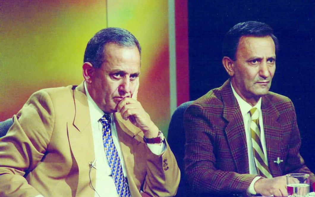 العميد فاروق بوظو وشقيقه عدنان في التلفزيون السوري عام 1989م