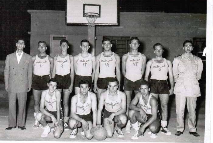   فريق نادي الغوطة بكرة السلة عام 1958