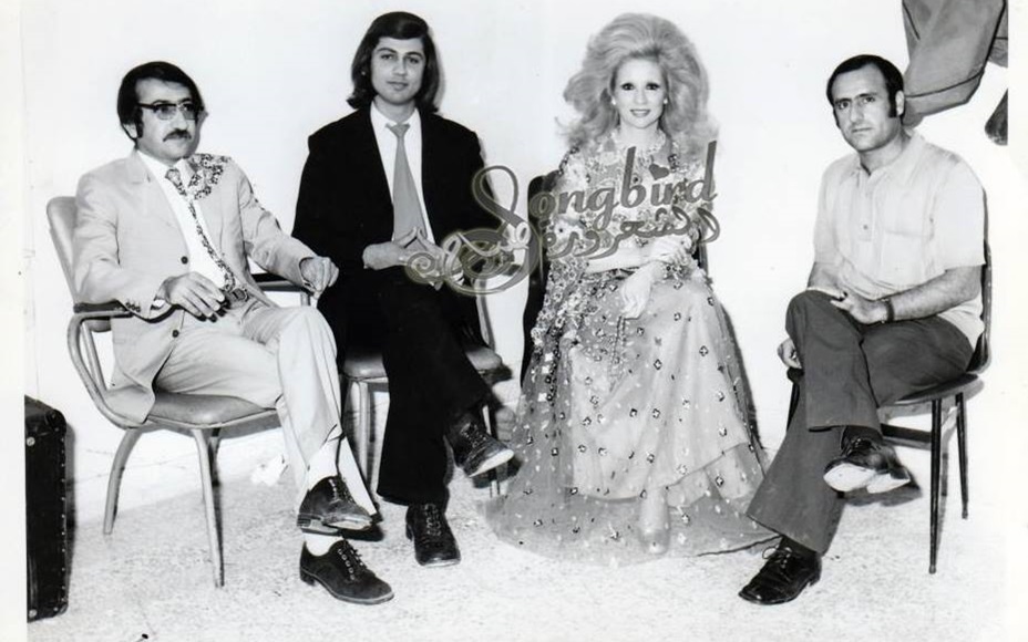 الفنانة اللبنانية صباح في كواليس حفل دمشق في تشرين الأول عام 1972