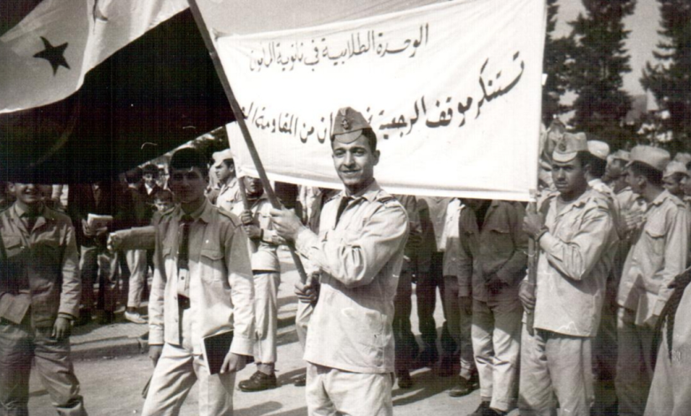 حلب 1969 - مسيرة استنكار ضرب العمل الفدائي في لبنان (6)