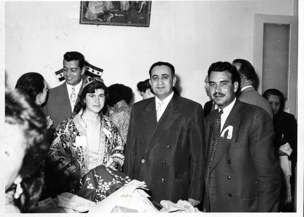 التاريخ السوري المعاصر - توفيق نظام الدين في زيارة مركز لرعاية المكفوفين في دمشق عام 1956 (4)