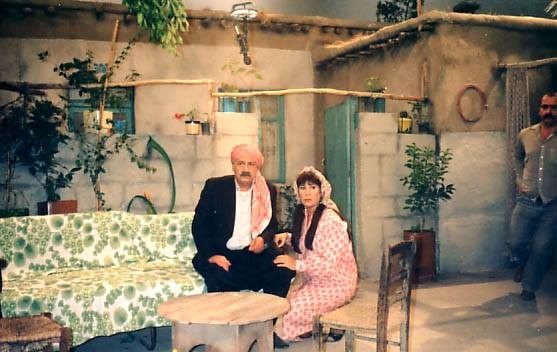 رفيق سبيعي ومنى واصف في مسلسل الخشخاش عام 1990