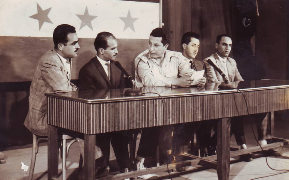 أعضاء في نادي الفنون الجميلة في السويداء في تلفزيون بغداد 1963