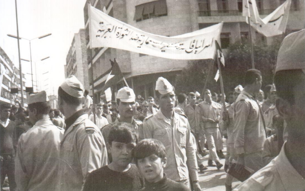 حلب 1969 - مسيرة استنكار ضرب العمل الفدائي في لبنان 8