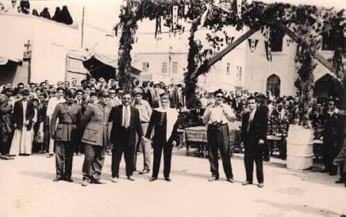 التاريخ السوري المعاصر - احتفال إعلان الوحدة بين سورية ومصر في الرقة عام 1958