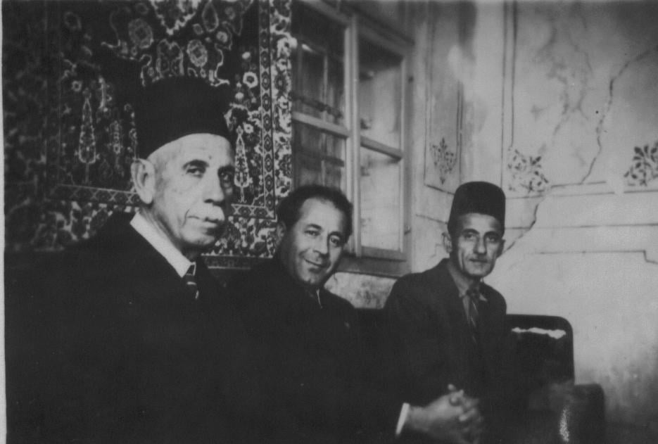 التاريخ السوري المعاصر - أنطون سعادة وإبراهيم مخلوف عميد عائلة آل مخلوف عام 1948