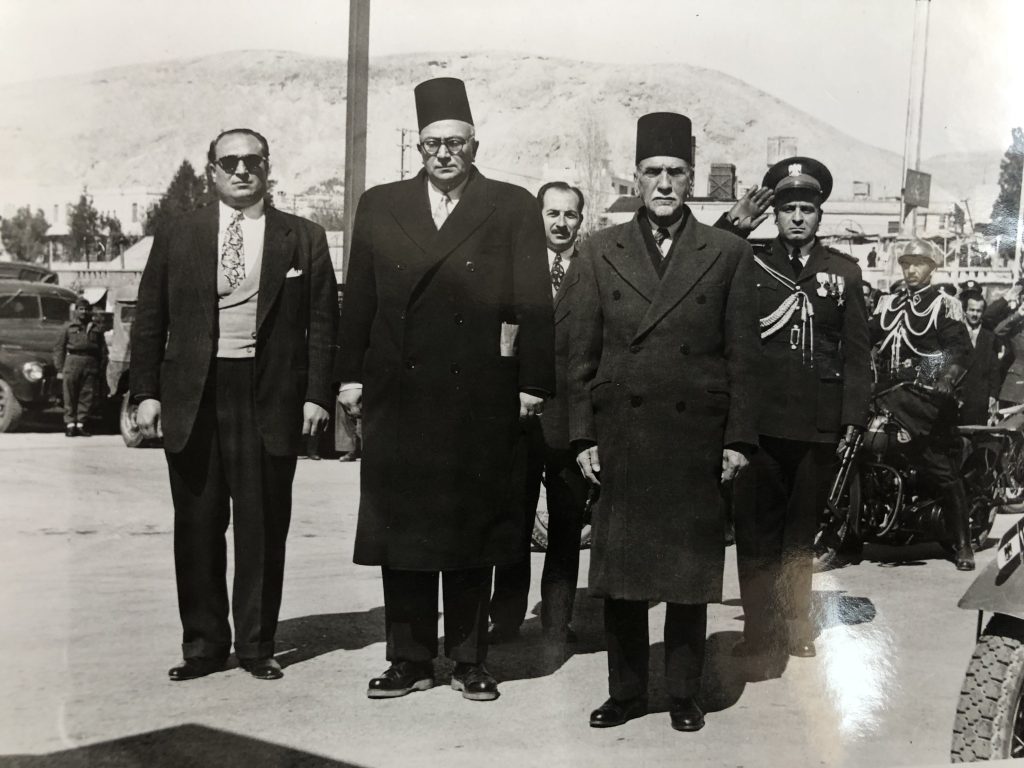 التاريخ السوري المعاصر - هاشم الأتاسي وخالد العظم وجمال الفيصل عام 1949