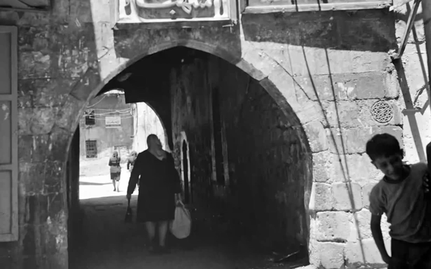 زقاق القرماني في حي ساروجة في خمسينيات القرن العشرين