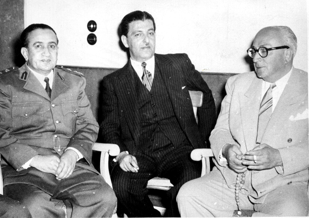التاريخ السوري المعاصر - خالد العظم والزعيم توفيق نظام الدين 1955
