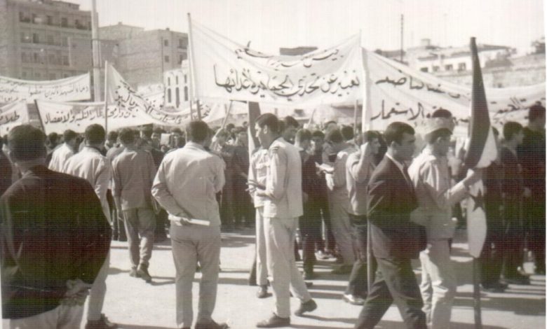 حلب 1969 - مسيرة استنكار ضرب العمل الفدائي في لبنان (9)