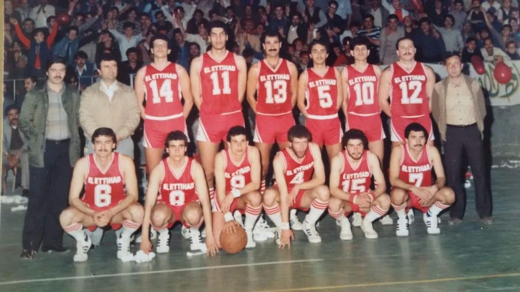 التاريخ السوري المعاصر - نادي الاتحاد عام 1985 بطل دوري كرة السلة