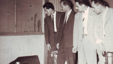 التاريخ السوري المعاصر - أعضاء في نادي الفنون الجميلة في السويداء في استوديو تلفزيون بغداد 1963