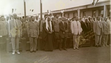 التاريخ السوري المعاصر - سلطان الأطرش ورئيف الملقي في مهرجان مديرية المعارف في السويداء عام 1955 (1)