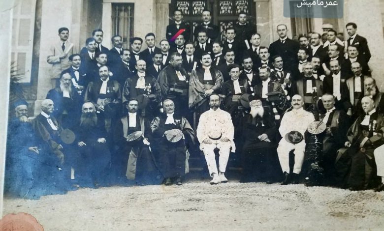 حفل تخرج الأطباء والصيادلة من الجامعة اليسوعية الفرنسية في بيروت عام 1922