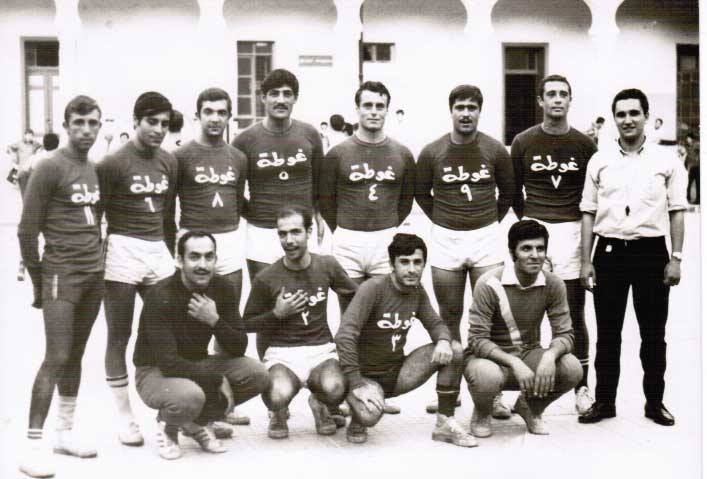 التاريخ السوري المعاصر - منتخب نادي الغوطة لكرة اليد عام 1968