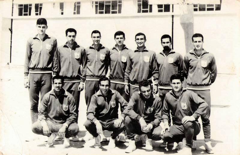 التاريخ السوري المعاصر - المنتخب السوري العسكري لكرة السلة عام 1964