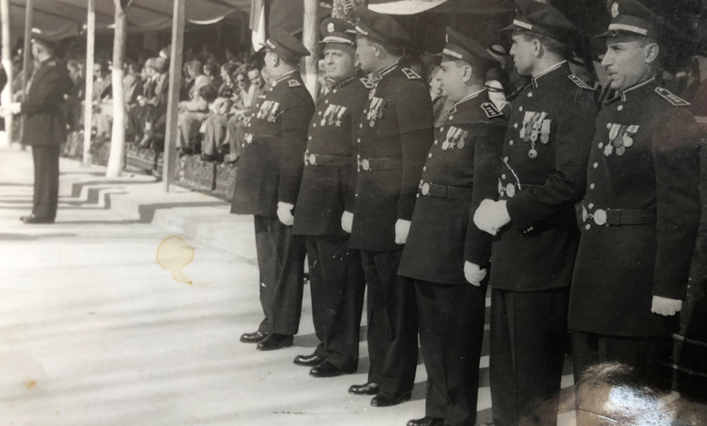 ضباط رئاسة أركان الجيش السوري في احتفالات عيد الجلاء 1955م (2)