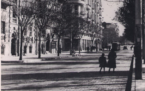 شارع شكري القوتلي في حلب في خمسينيات القرن العشرين