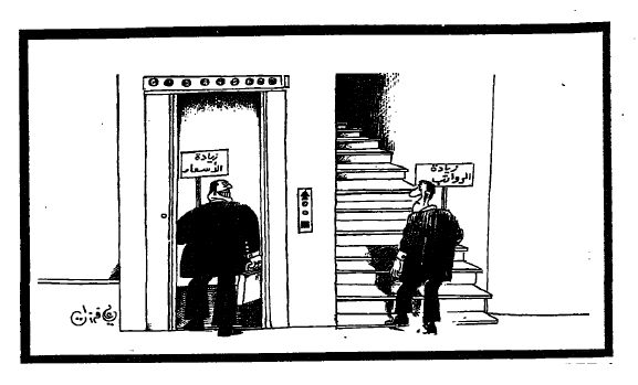زيادة الأسعار .. كاريكاتير لـ علي فرزات عام 1980