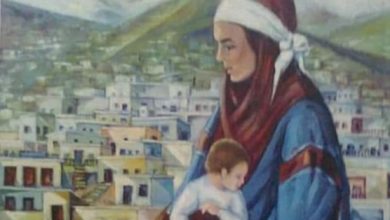 المرأة .. لوحة للفنان إبراهيم موسى البليبل عام 1991م (1)