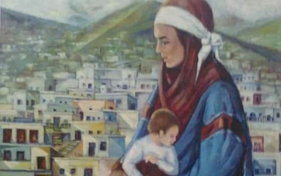 التاريخ السوري المعاصر - المرأة .. لوحة للفنان إبراهيم موسى البليبل عام 1991م (1)