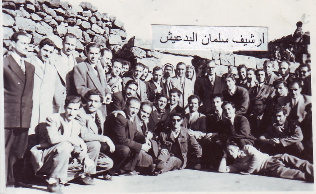 ميشيل عفلق وقيادات حزب البعث عند عودة سلطان الأطرش إلى السويداء 1954