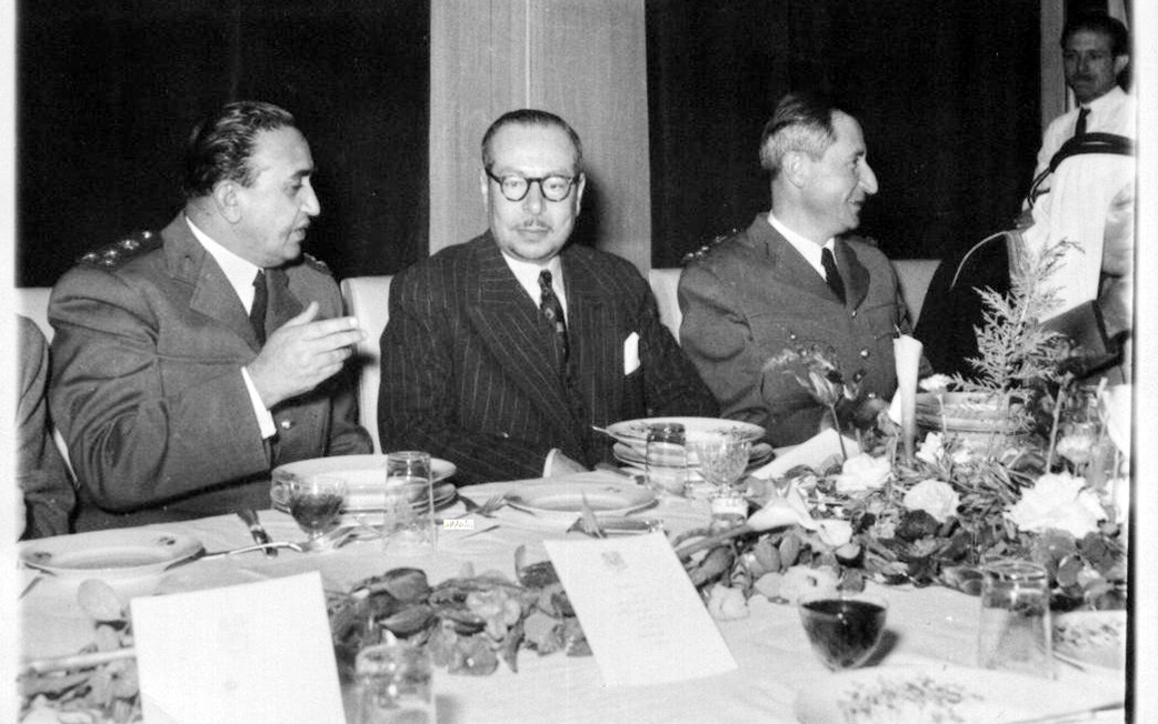 معروف الدواليبي وتوفيق نظام الدين وآرام كرموكيان عام 1954