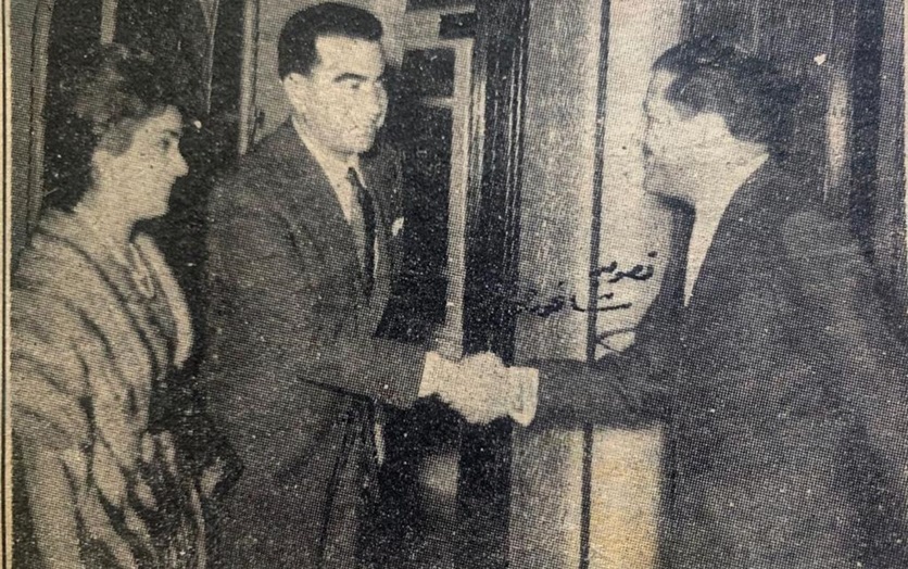 السفير الأردني في دمشق يستقبل عبد السلام العجيلي عام 1962م