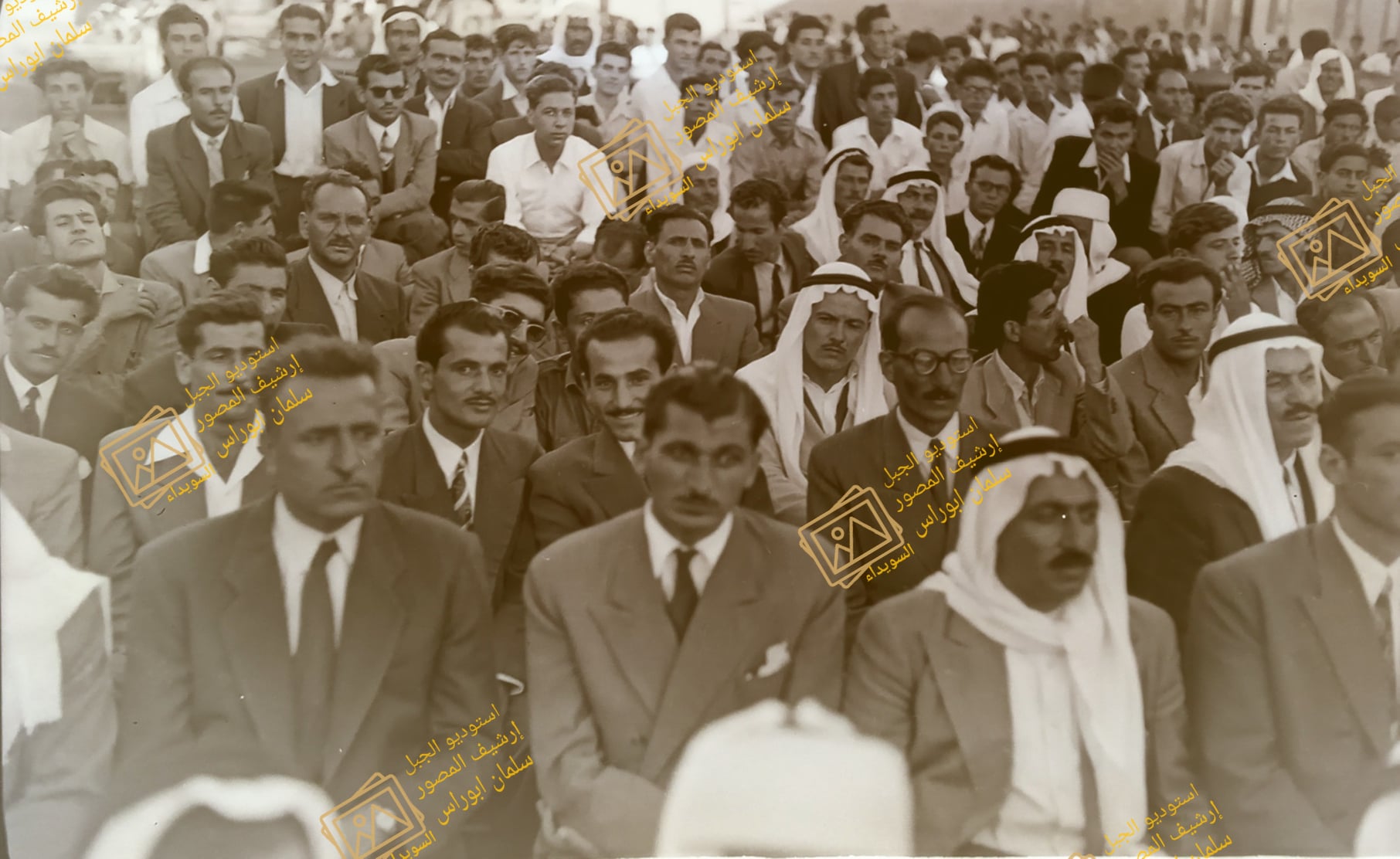 التاريخ السوري المعاصر - المعلمون والأهالي في مهرجان مديرية المعارف في السويداء عام 1955 (5)