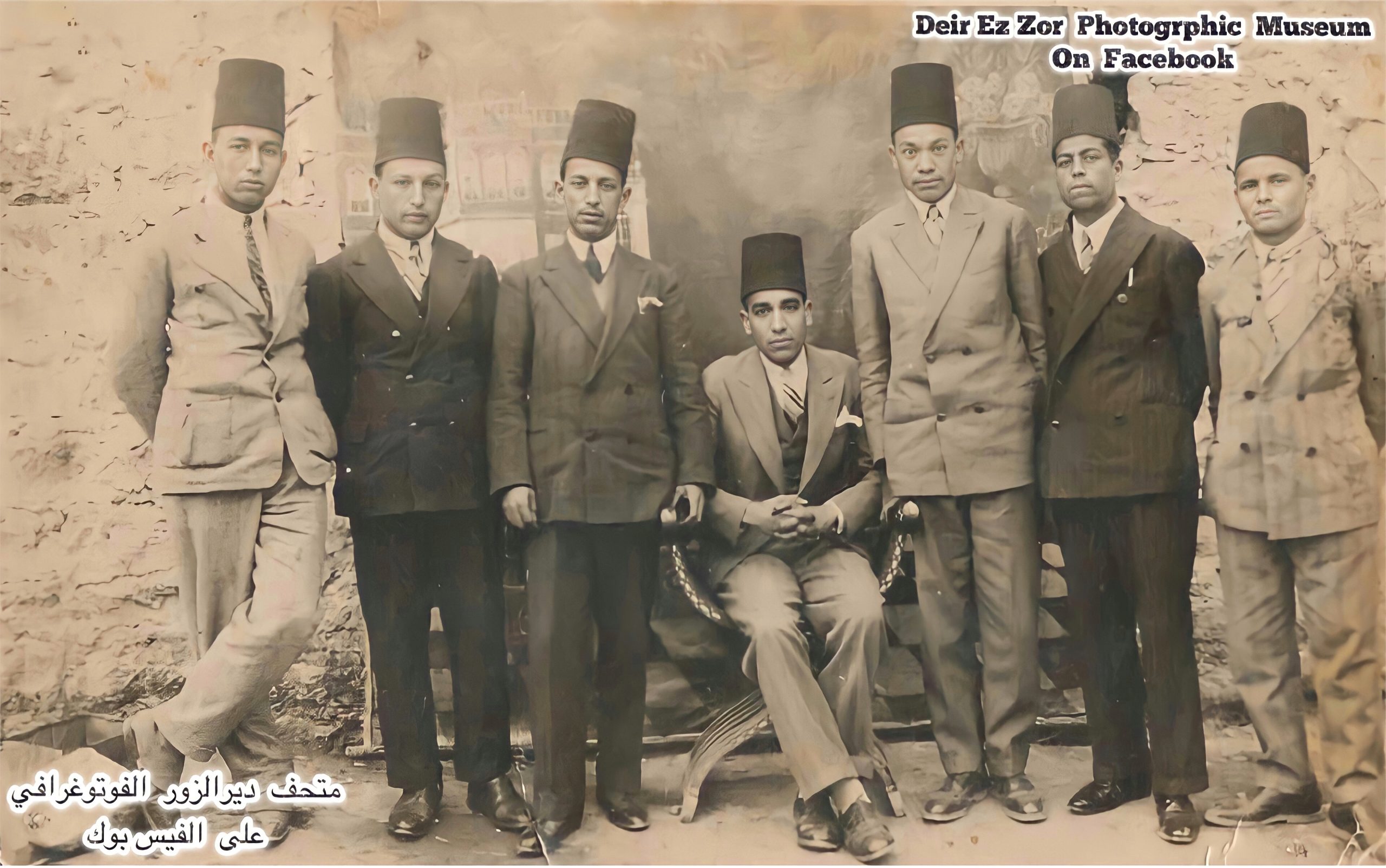 التاريخ السوري المعاصر - مجموعة من شباب دير الزور في دمشق في عشرينيات القرن العشرين