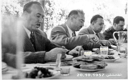 اللواء رفعت خانكان واللواء توفيق نظام الدين في القامشلي 1957