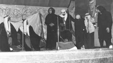 التاريخ السوري المعاصر - لقطة من مسرحية اليرموك التي قدمها نادي الفتيان في السويداء عام 1959
