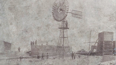 من الأرشيف العثماني - طاحونة هوائية ومضخات للمياه على خط الحجاز الحميدي